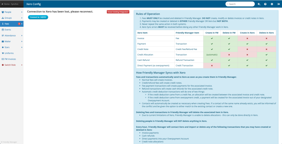 screenshot of Friendly Manager
